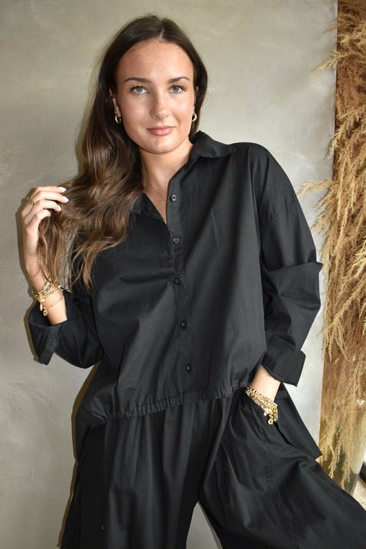 Paloma French Tuck Shirt Black - 
